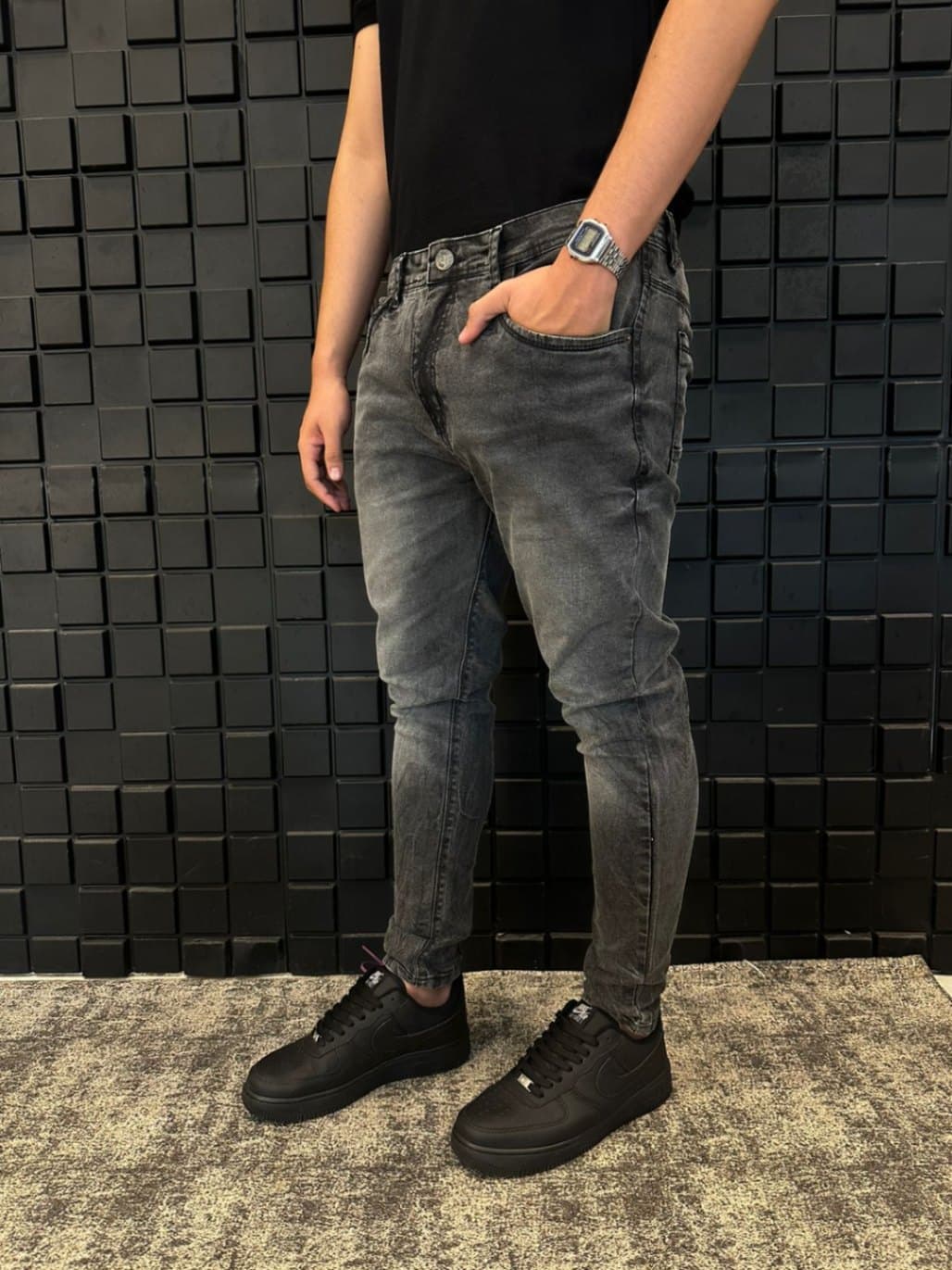 CAÇÃ SKINNY BASICA MARMORIZADA CAUNT JEANS